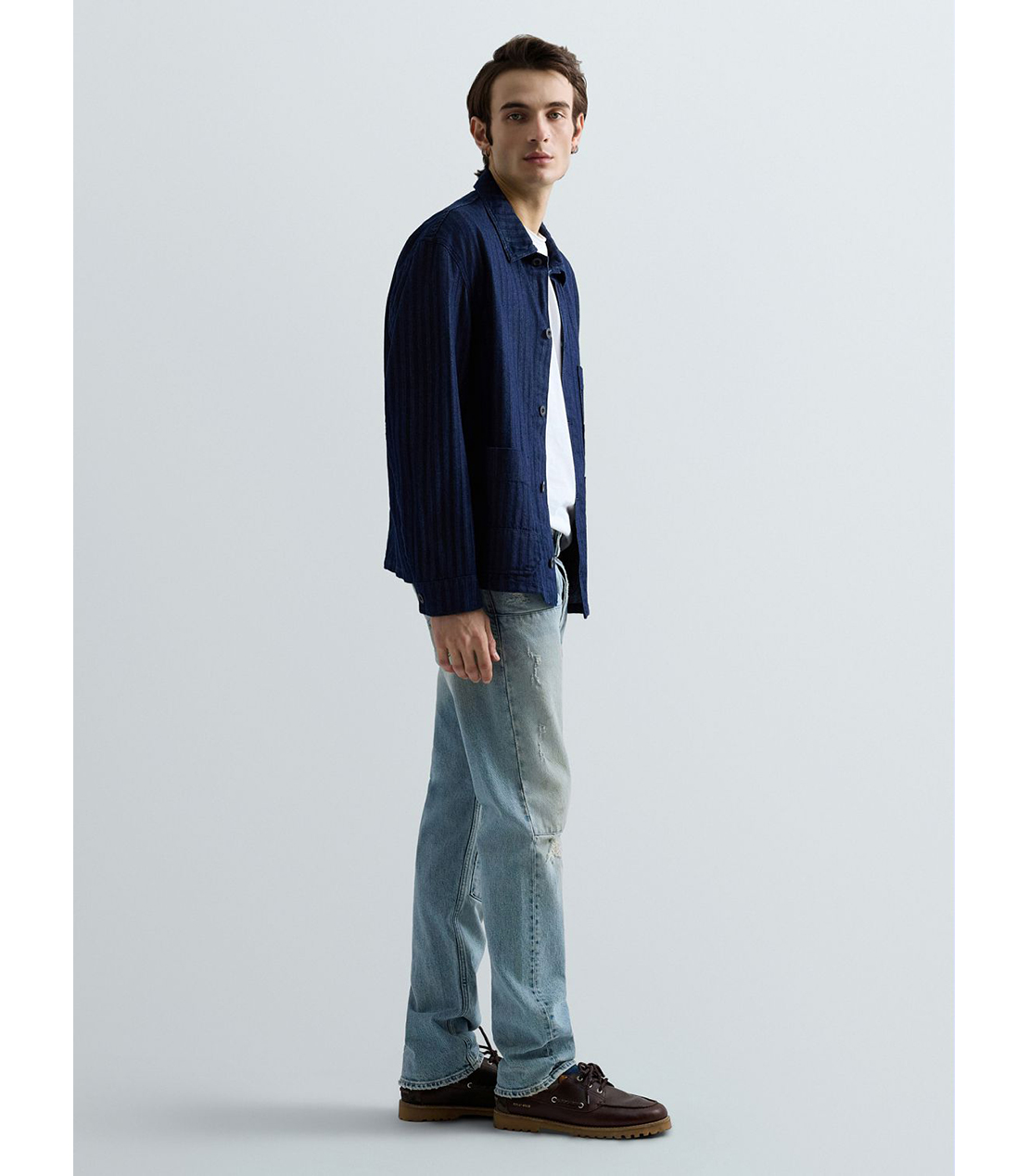 スリムストレートフィットGROVER Aged20 オーガニックコットンデニム 詳細画像 ライトブルー 4